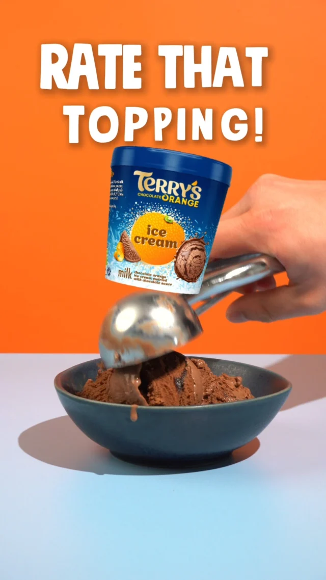 Rate the toppings in the comments 👇

And tell us you’re not a little curious about the crispy onions 😉

Fancy trying these yourself? Our Terry’s Chocolate Orange Ice Cream and Ice Cream sticks are available in @icelandfoods stores, currently on offer! Get em’ while they’re h̶o̶t̶ frozen ❄️